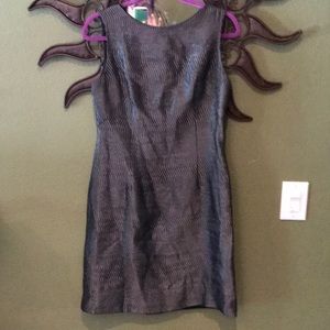 Jones NY silver/dark grey shimmer fitted dress size 8